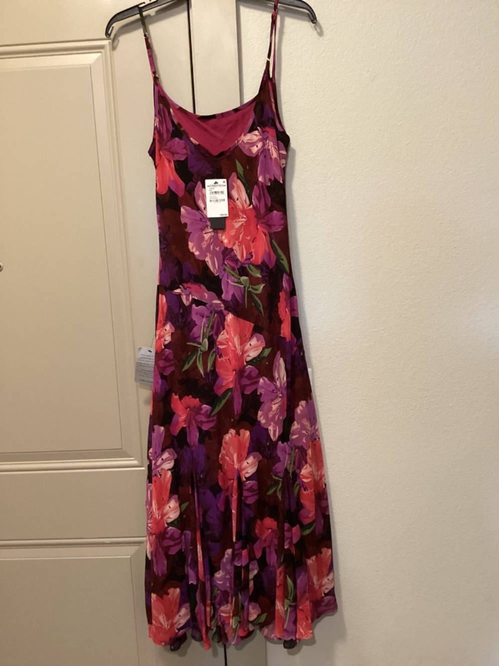Lulus Sipping Sangria Floral Cocktail Midi Dress, size L - Picture 9 of 12